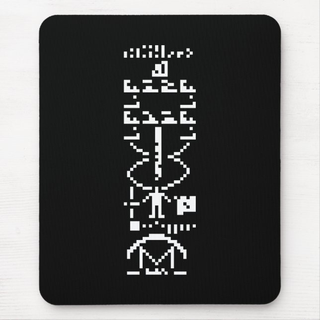 Tapis De Souris Message binaire Arecibo 1974 (Devant)