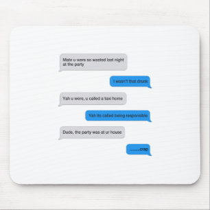 Tapis De Souris Message texte amusant