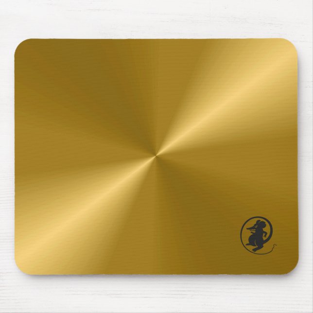Tapis De Souris Métallure or avec logo souris Gel Mousepad (Devant)
