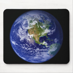 Tapis De Souris Mettez à la terre le beau marbre bleu