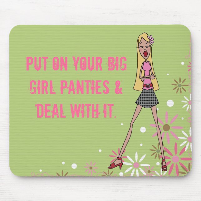 Tapis De Souris Mettez dessus vos grandes culottes de fille (Devant)