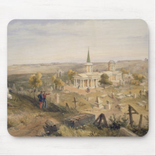 Tapis De Souris Mettez en quarantaine le cimetière et l'église,