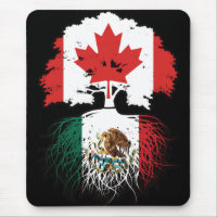 Mexique Mexique Canada drapeau des racines d'arbre