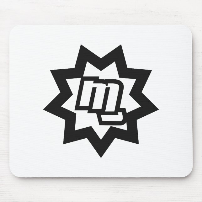 Tapis De Souris MG Symbole Mousepad (B/W) (Devant)
