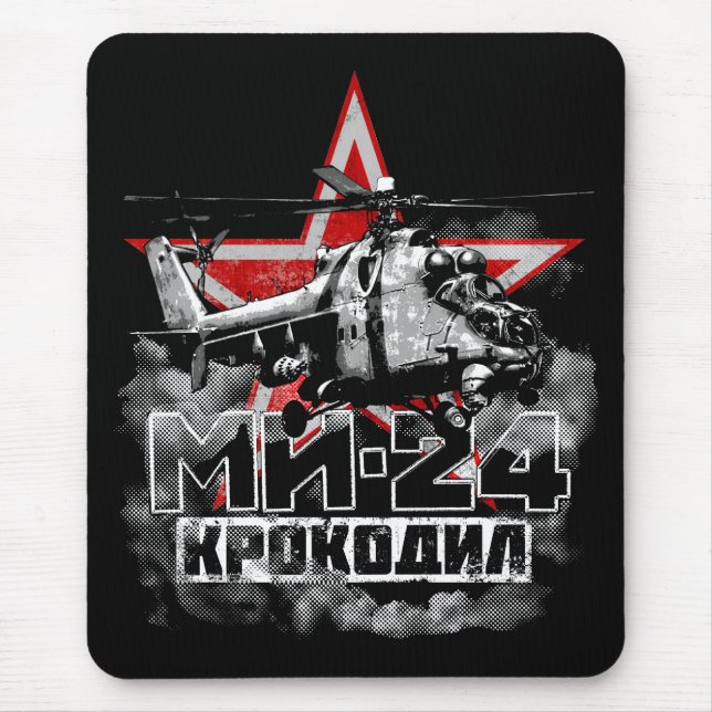 Tapis De Souris Mi-24 gros hélicoptère soviétique (Devant)