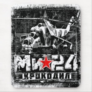 Tapis De Souris Mi-24 gros hélicoptère soviétique