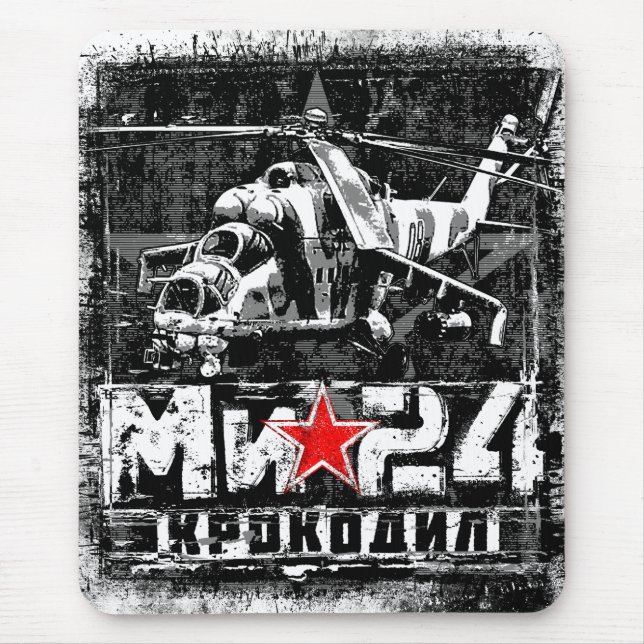 Tapis De Souris Mi-24 gros hélicoptère soviétique (Devant)