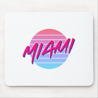 Tapis De Souris Miami Sunset Neon Couleurs Style Vintage