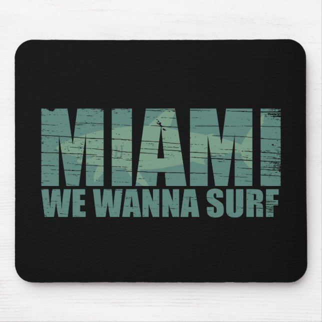 Tapis De Souris Miami ville Floride bleu (Devant)