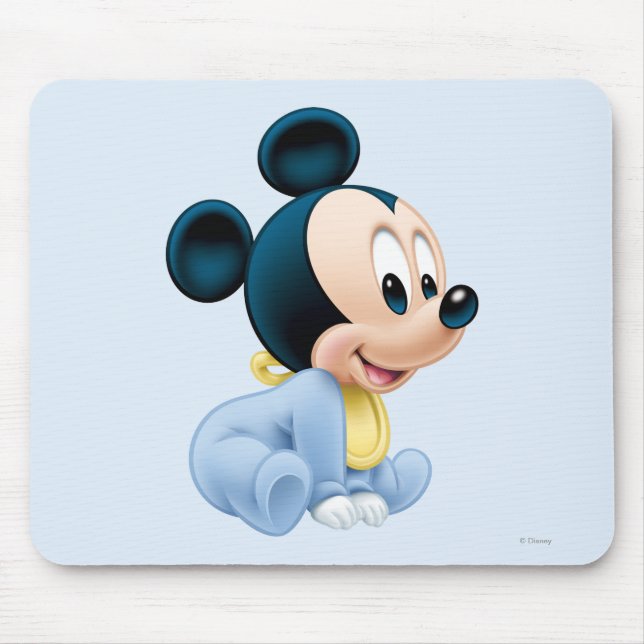 Tapis De Souris Mickey bébé | Pyjamas bleus (Devant)