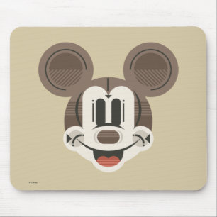 Tapis De Souris Mickey branché Tête Rétro aux Rayures Stylisées