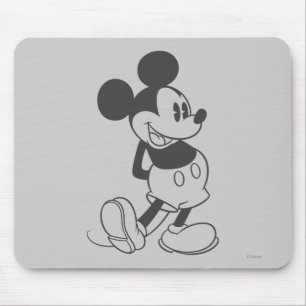 Tapis De Souris Mickey classique   Noir et blanc