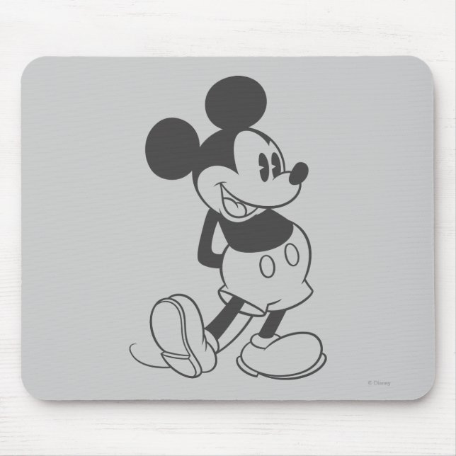Tapis De Souris Mickey classique | Noir et blanc (Devant)