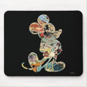 Tapis De Souris Mickey Classique   Silhouette de Bande Dessinée