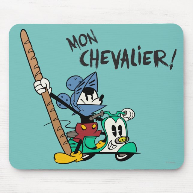 Tapis De Souris Mickey français | Chevalier Bagette (Devant)