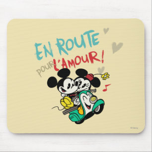 Tapis De Souris Mickey français En Route pour L'Amour