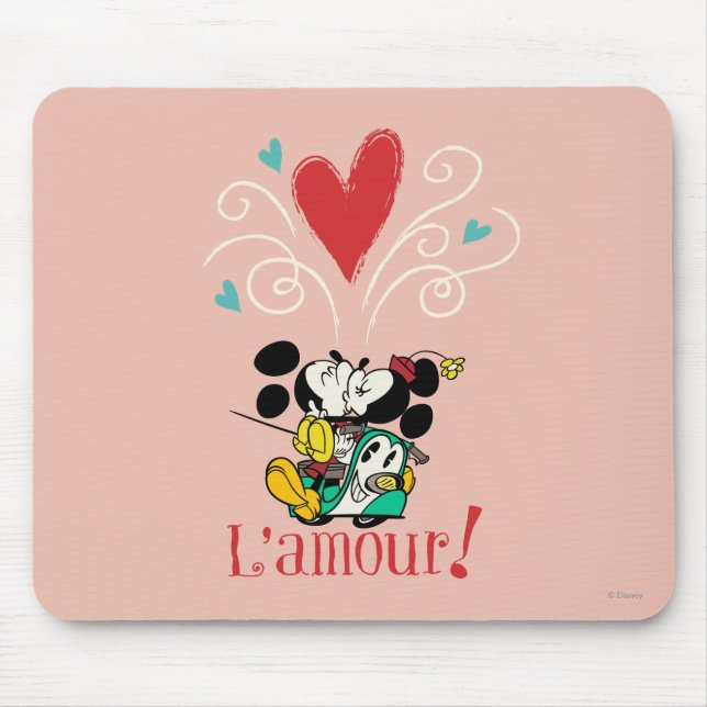 Tapis De Souris Mickey français | L'amour (Devant)