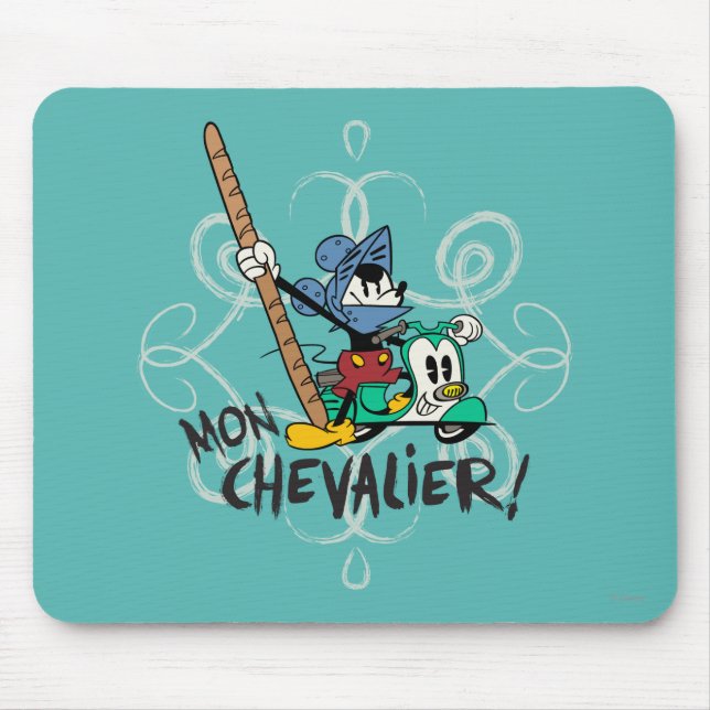 Tapis De Souris Mickey français | Mon Chevalier ! (Devant)