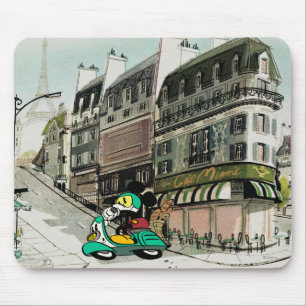 Tapis De Souris Mickey français Vespa à toute vitesse