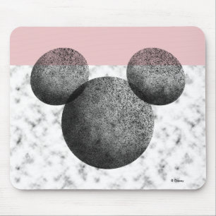 Tapis De Souris Mickey Icône   Rose & Marbre