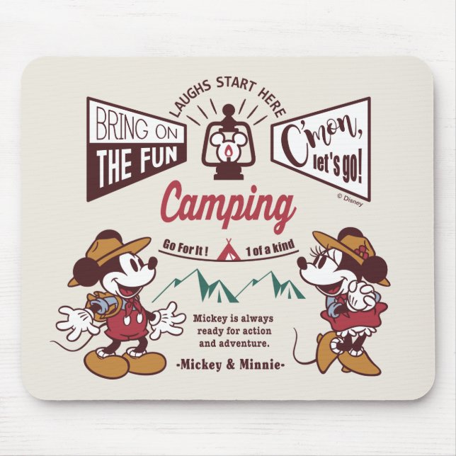 Tapis De Souris Mickey & Minnie | Allons-y ! (Devant)