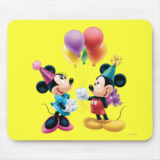 Tapis De Souris Mickey & Minnie | Anniversaire (Devant)
