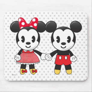 Tapis De Souris Mickey & Minnie Holding Mains Emoji