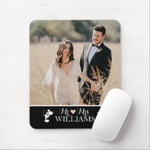 Tapis De Souris Mickey & Minnie M. & Mme Mariage Photo