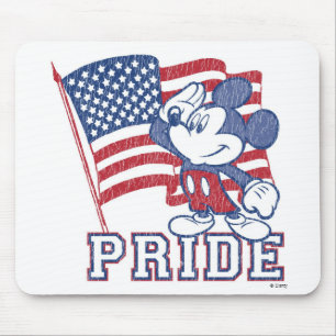 Tapis De Souris Mickey Mouse de Disney vintage Fierté américaine