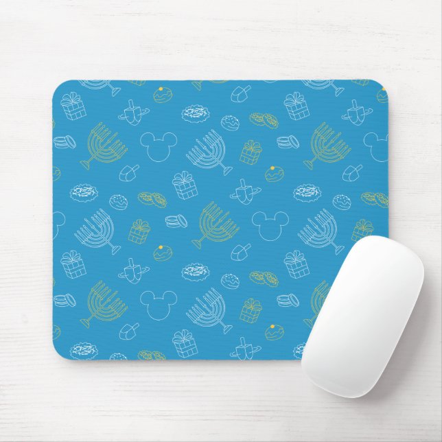 Tapis De Souris Mickey Mouse | Hanoukka Icons Motif (Avec souris)