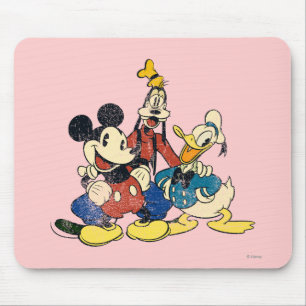 Tapis De Souris Mickey & ses amis Mickey, Dingo, Donald vintage