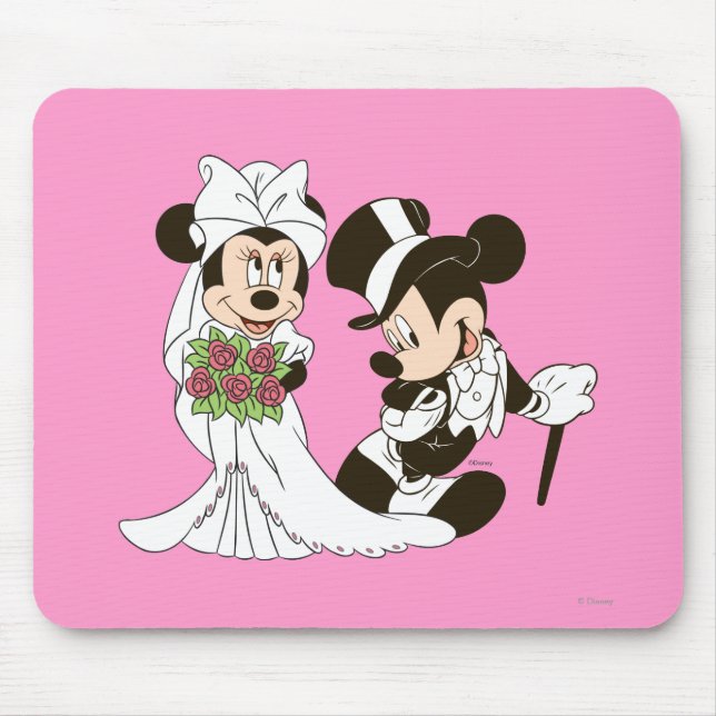 Tapis De Souris Mickey Souris & Minnie Mariage (Devant)