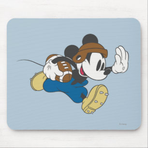 Tapis De Souris Mickey sportif Course avec ballon de football