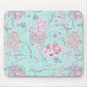 Tapis De Souris Microbiologie dans le bleu
