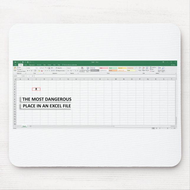 Tapis De Souris Microsoft Excel Work Mousepad (Devant)