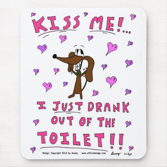 Tapis De Souris Midge "KISS ME" Mousepad (Devant)