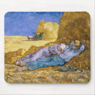 Tapis De Souris Midi de Vincent van Gogh  , la sièste, après