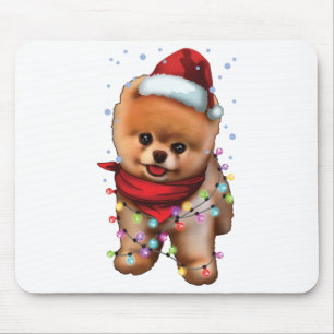 Tapis De Souris Mignon Amoureux des chiens Poméranien Funny Noël c