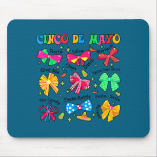 Tapis De Souris Mignon cinq de mayo coquette noeud nacho moyen
