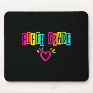 Tapis De Souris Mignon cinquième année cœur premier jour d'école f