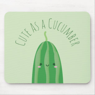 Tapis De Souris Mignon comme concombre Kawaii drôle Cutecumber