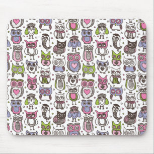 Tapis de souris mignon de motif de hibou de