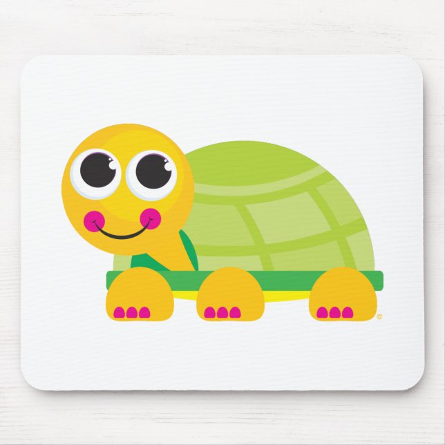 Tapis de souris mignon de tortue (Devant)
