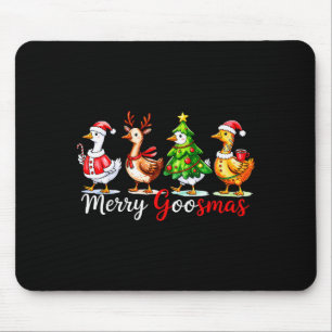 Tapis De Souris Mignon Drôle Joyeux Goosmas Silly Goose Renne Chau