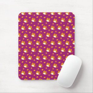 Tapis De Souris Mignon motif sans couture de chat de dessin animé