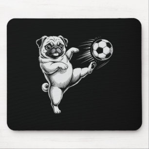 Tapis De Souris Mignon Papa Chien Pug Football Club De Football En