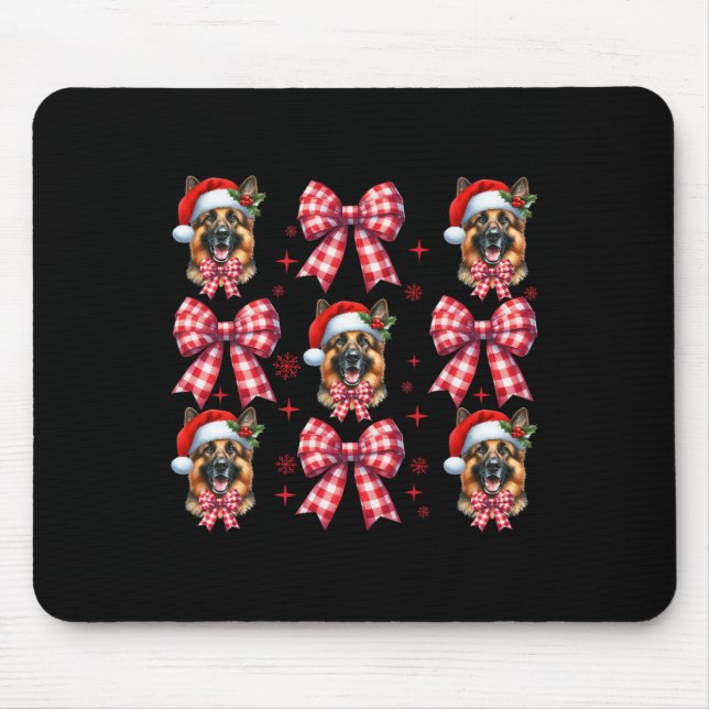 Tapis De Souris Mignonne berger allemand chien rouge paille coquet (Devant)