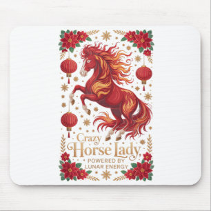 Tapis De Souris Mignonne Dame Crazy Horse Énergisée Lunaire 2026 C