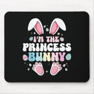 Tapis De Souris Mignonne Lapin de Pâques Je suis Le Lapin Princess