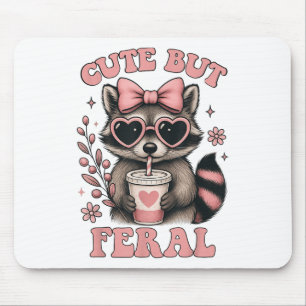 Tapis De Souris Mignonne Mais Feral Raccoon Sungles Funny Meme été